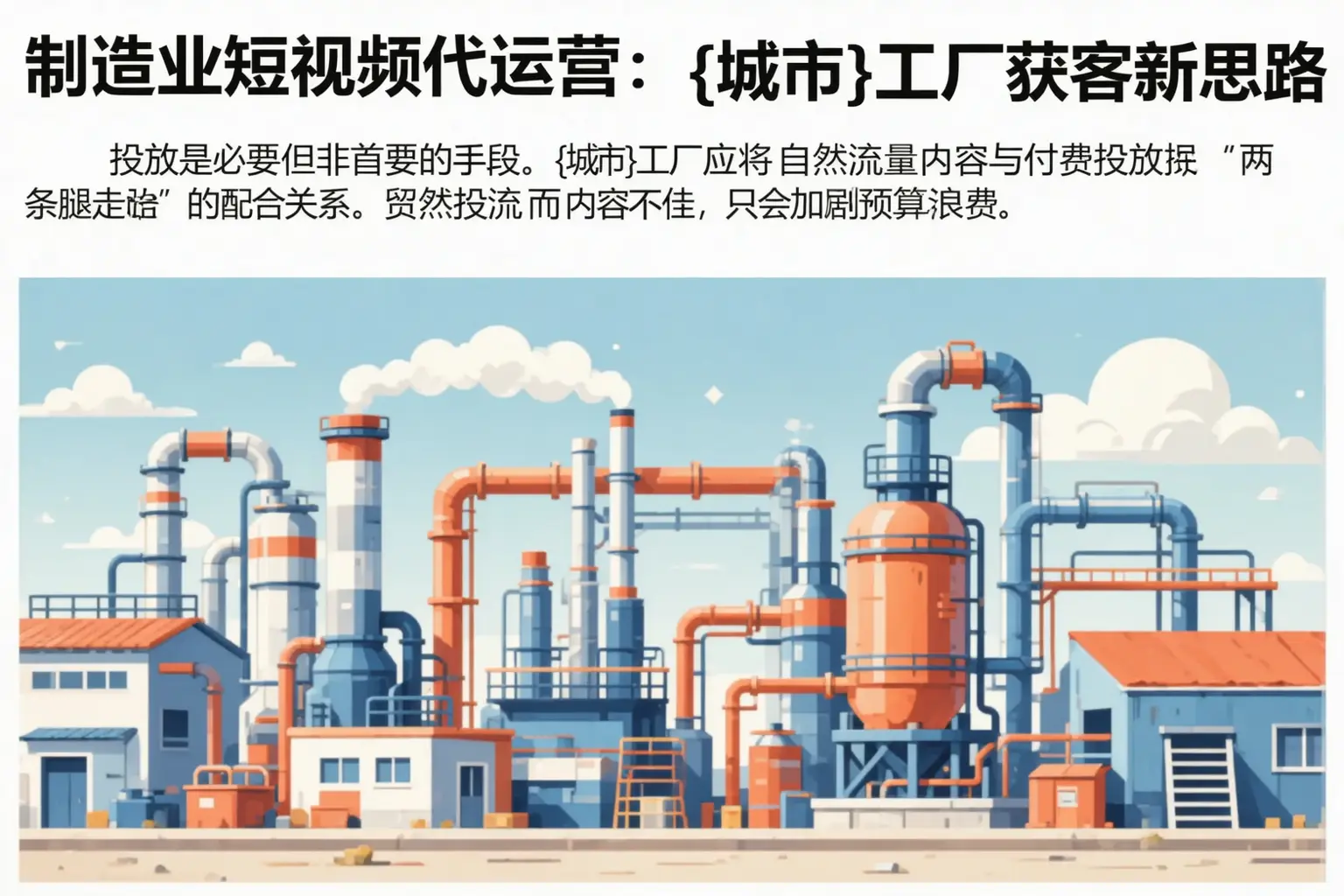 制造业短视频代运营:孟村工厂获客新思路