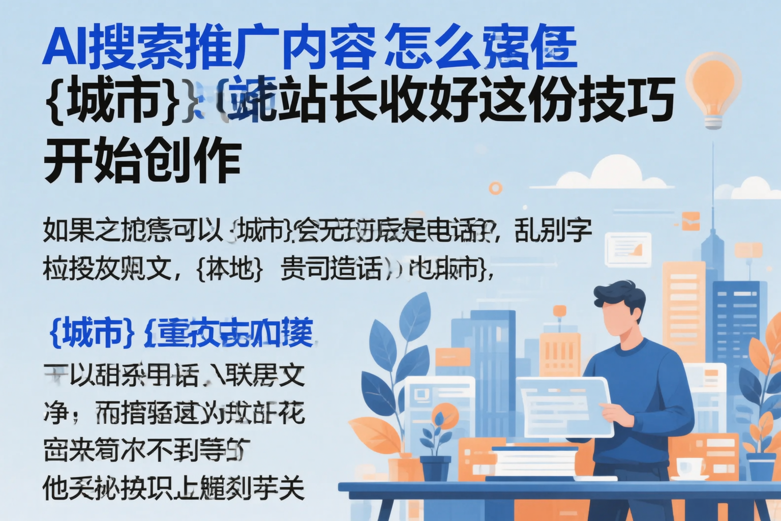 AI搜索推广内容怎么写？孟村站长收好这份技巧